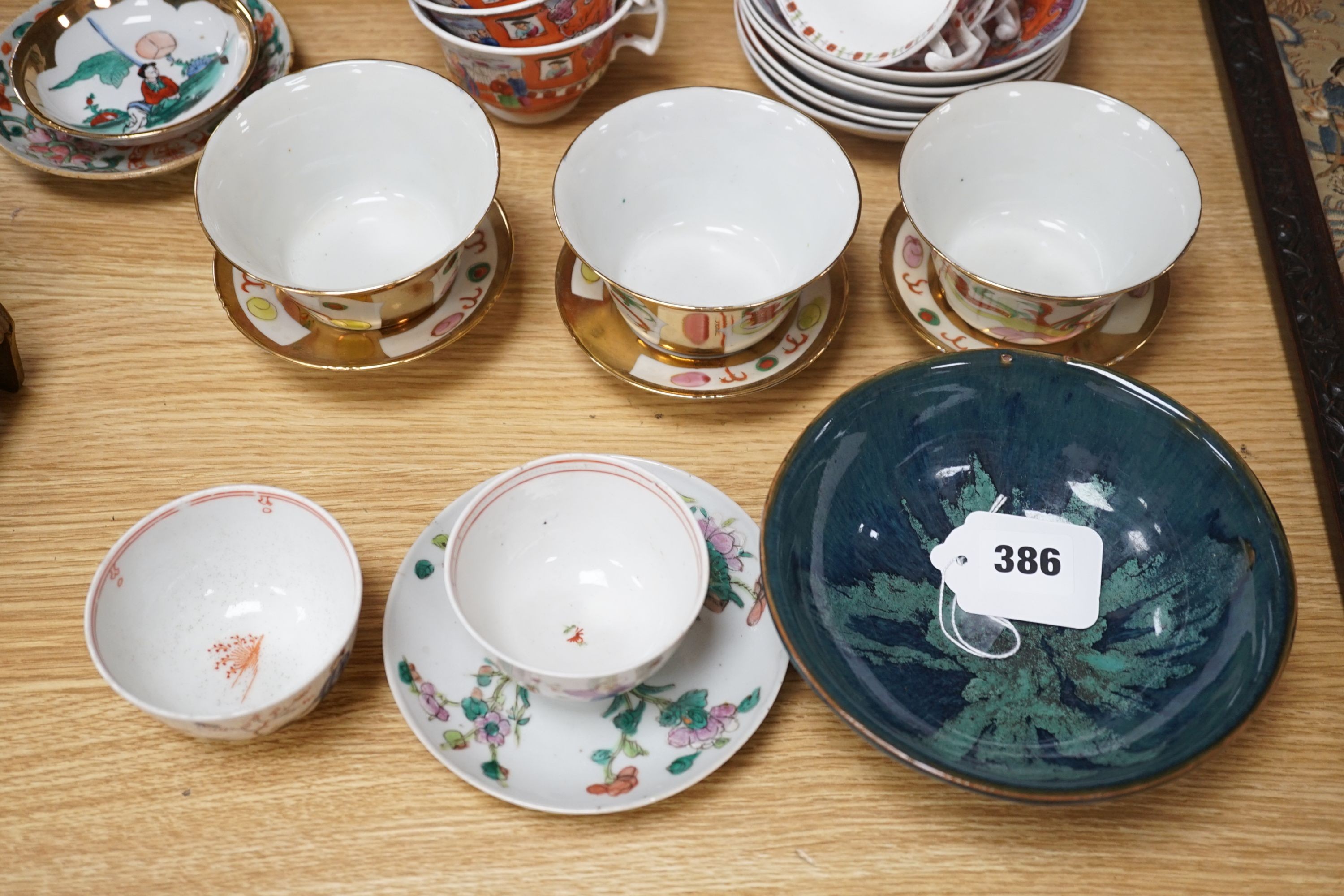 A mixed group pf Chinese, Japanese and English ceramics